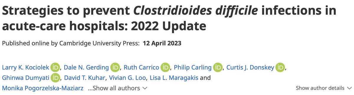 Antimicrobial stewardship programs are essential for helping prevent C. difficile infections (CDI).  New guidance from <a href="/SHEA_Epi/">SHEA</a> states "antimicrobial exposure is the most important modifiable risk factor for CDI."

cambridge.org/core/journals/…