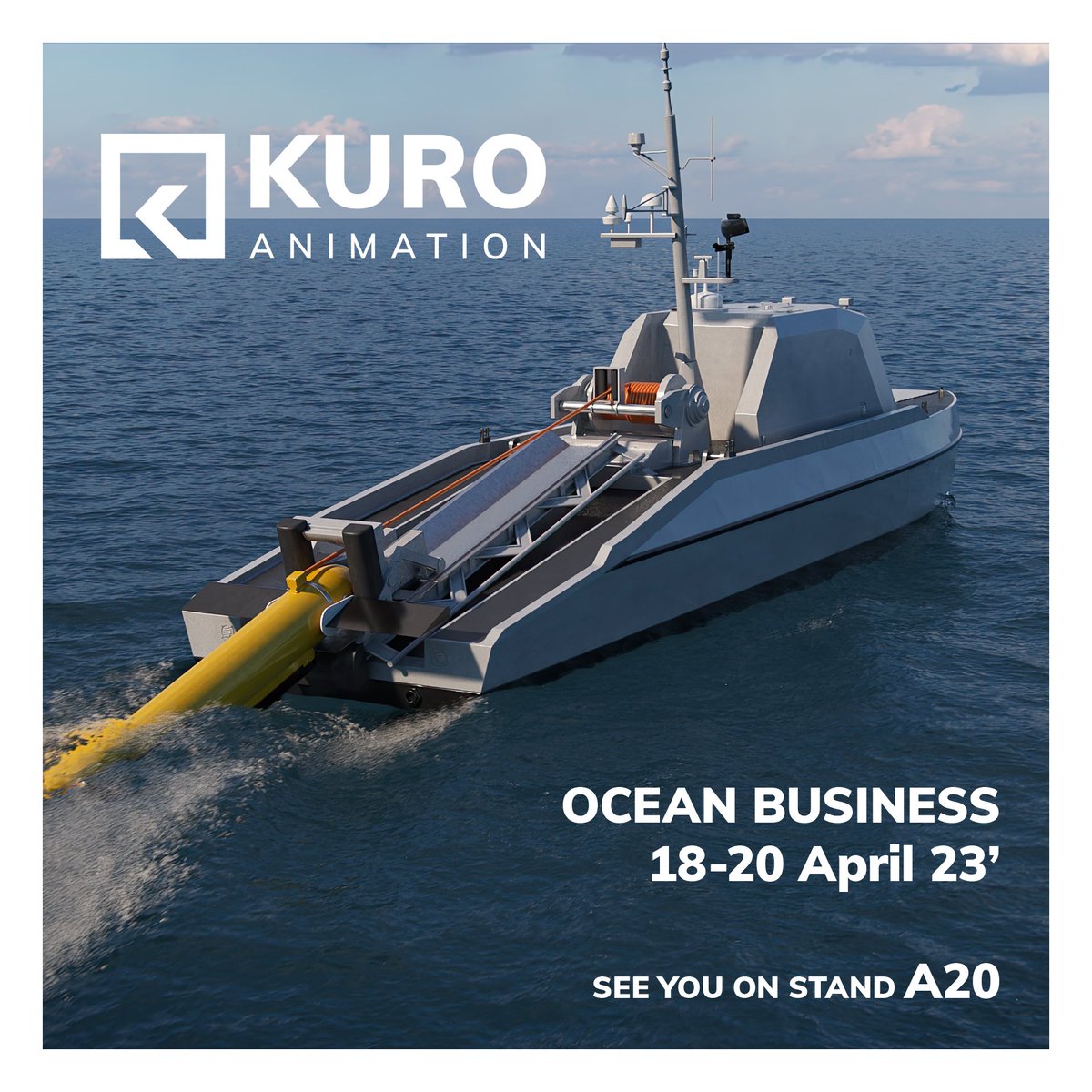 Next week some of our team will be in Southampton for the @OceanBusiness expo. We're excited to showcase examples of our subsea animations on stand A20 so please come by and say hello. #ob23 #oceanbuzz #oceantech #oceanbiz