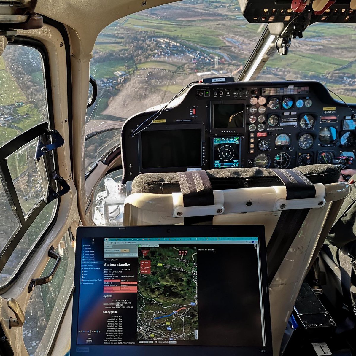 AISPECO data-collection system mounted on AS350 for railways monitoring application. Equipped with:
• Riegl VUX1LR LiDAR scanner;
• Applanix APX20 positioning system;
• PhaseOne iXM50 &amp; iXU-RS1000 cameras.
#AISPECO #geospatial