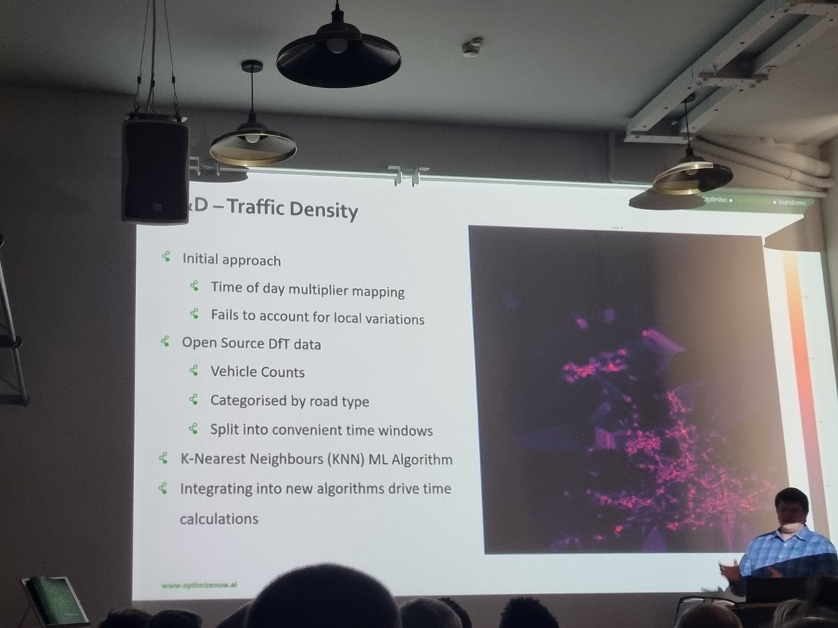 OptimizeNowAI's tweet photo. Our head of research and development @RossCon explaining R&amp;D Traffic Density to our captivated audience! #Optimizelaunch https://t.co/d0b6vHyk12