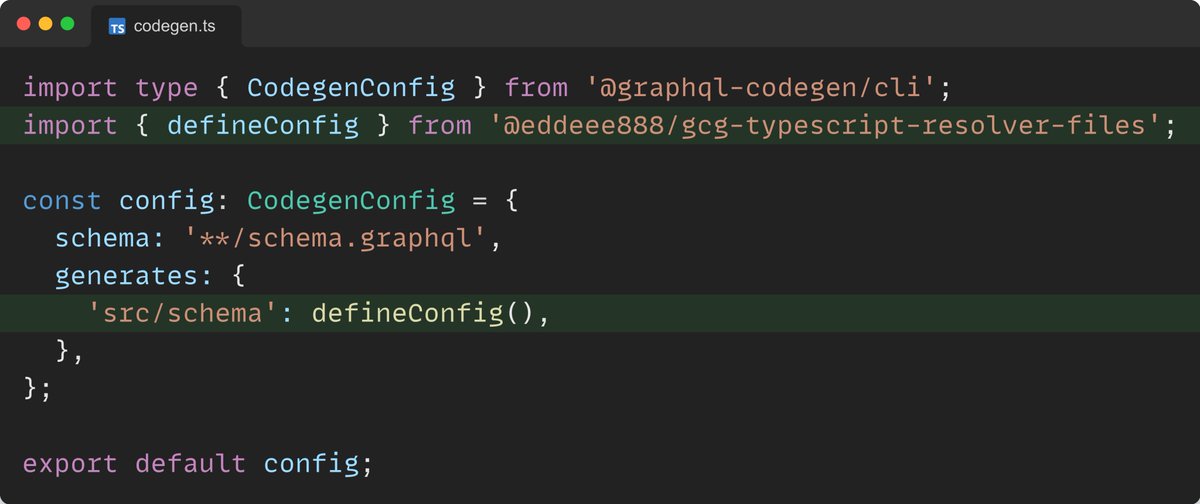 eddeee888's tweet image. 🛠 GraphQL Codegen Server Preset v0.4 focuses on DX &amp;amp; integration:

- Simpler setup with better defaults &amp;amp; TypeScript support w/ defineConfig
- Integrates with module-based libs like graphql-modules w/ typeDefsFileMode &amp;amp; resolverMainFileMode

Release: github.com/eddeee888/grap…