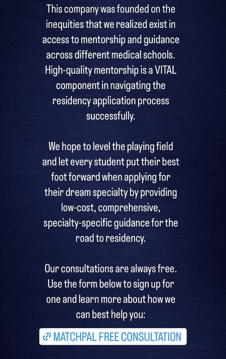 MatchpalMedical's tweet photo. Happy Wednesday! 

With all of our awesome new followers, we wanted to share a reminder about who we are and what we do! 

Schedule your free consultation with our team at: https://t.co/LEARo3CqPq

#MedTwitter #Match2024 #Residency https://t.co/rulmZ3qyM7