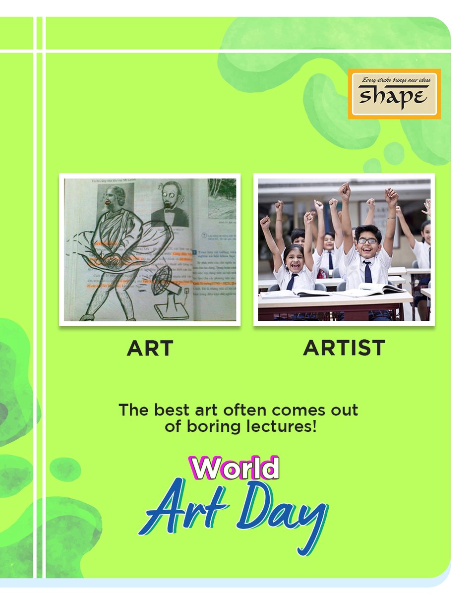 ShapeStationery's tweet photo. World Art Day is the perfect excuse to let your inner artist out to play. So grab your supplies and let's get creative!
#WorldArtDay #Artist #Art #ArtDay2023 #Creativity
#ShapeNotebooks #CreativeNotebooks #StationeryProducts https://t.co/RuwsjsMjFe