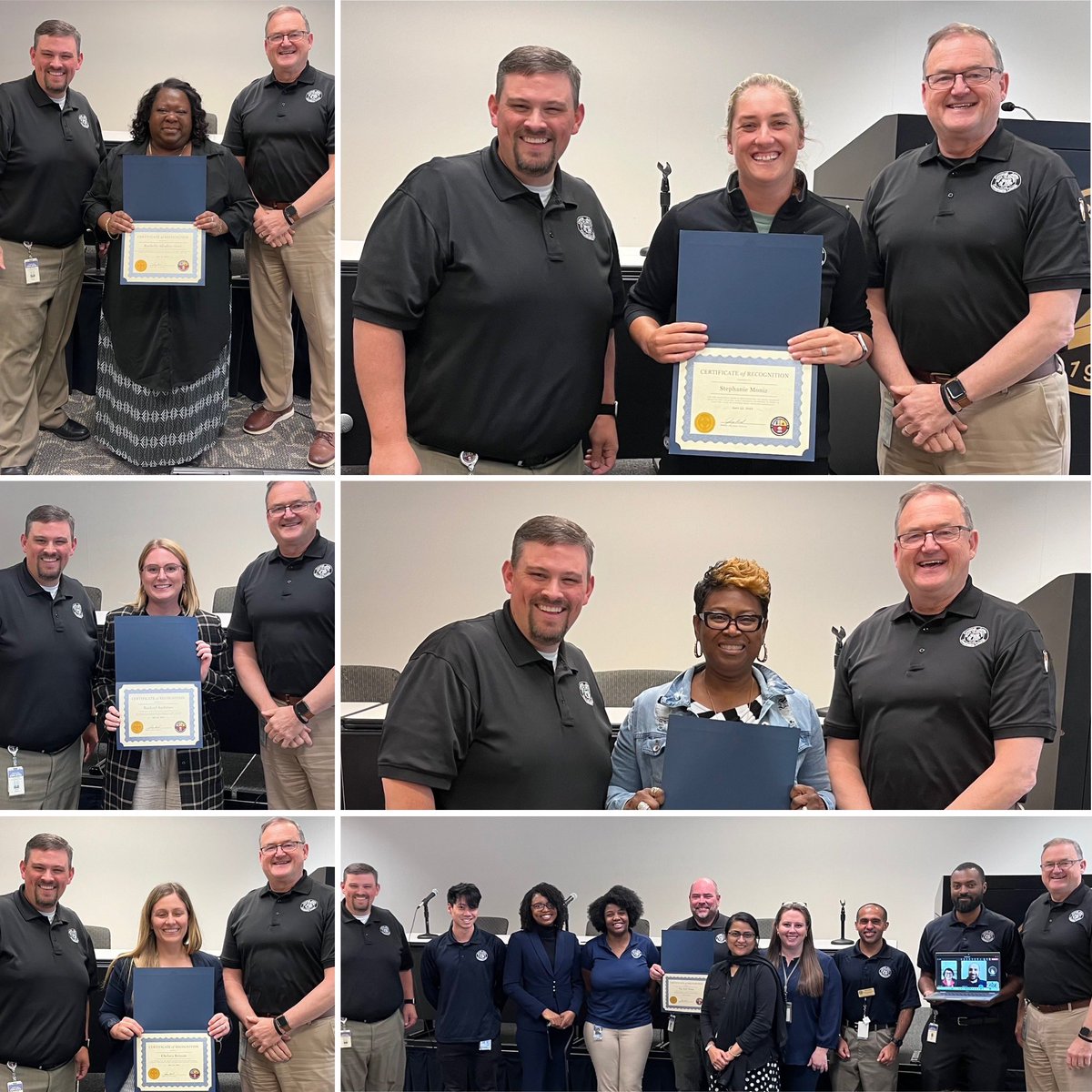 gacjcc's tweet photo. Yesterday, CJCC leadership presented staff with certificates of appreciation and faithful service awards to those celebrating work anniversaries. We are beyond grateful for all of our employees and their dedication to supporting our mission to make a difference in Georgia. https://t.co/bCBgGchwhr