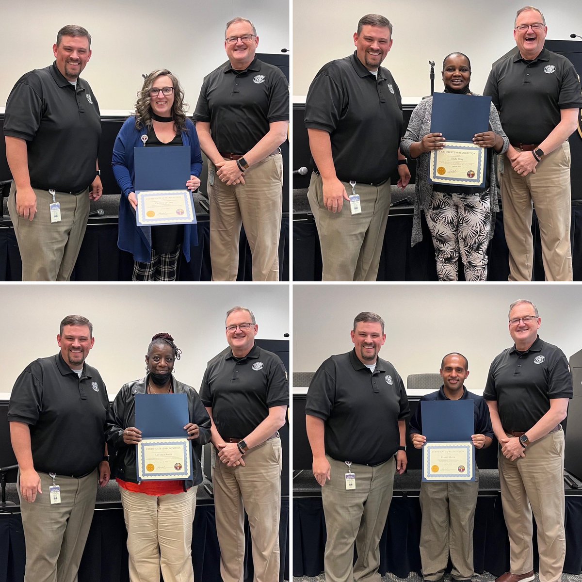 gacjcc's tweet photo. Yesterday, CJCC leadership presented staff with certificates of appreciation and faithful service awards to those celebrating work anniversaries. We are beyond grateful for all of our employees and their dedication to supporting our mission to make a difference in Georgia. https://t.co/bCBgGchwhr