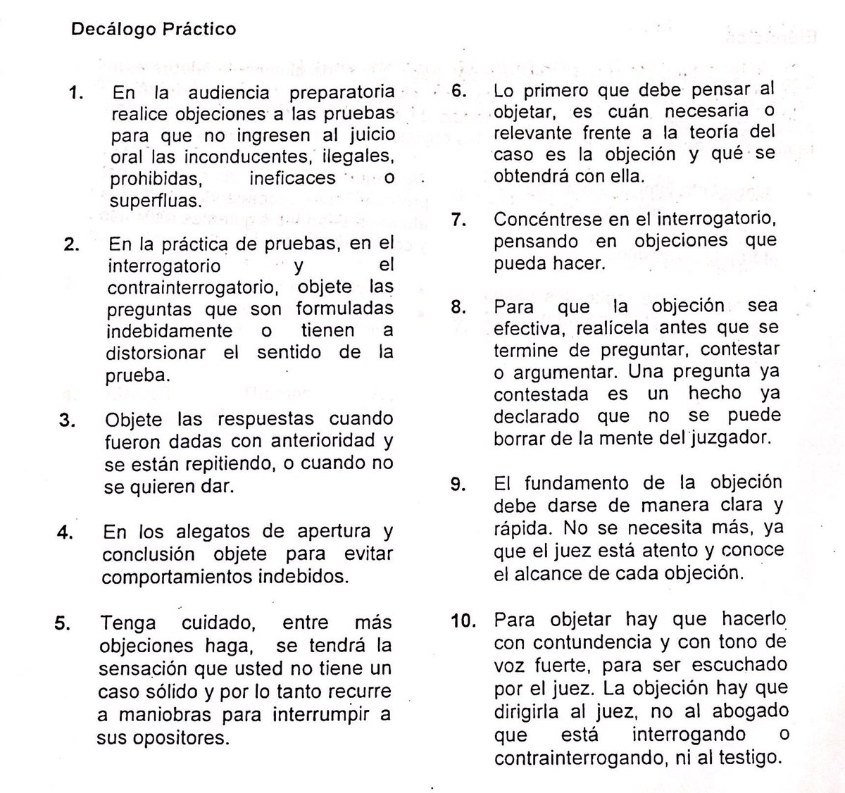 10 mandamientos para OBJETAR de manera correcta.👇🏻