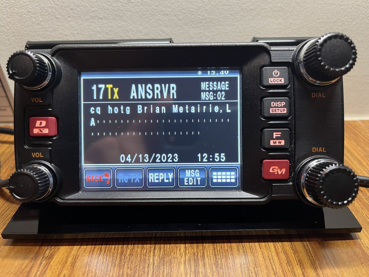KG5GJT's tweet photo. Just sent my checkin to the #APRSThursday Net. Used my #Yaesu FTM-400XD in the #KG5GJTCommandCenter to send the message. For info on the net https://t.co/cvbfrBh65a #AmateurRadio #APRS #WhenAllElseFails @ARRLLASection @arrl https://t.co/QDXhJMO0MN