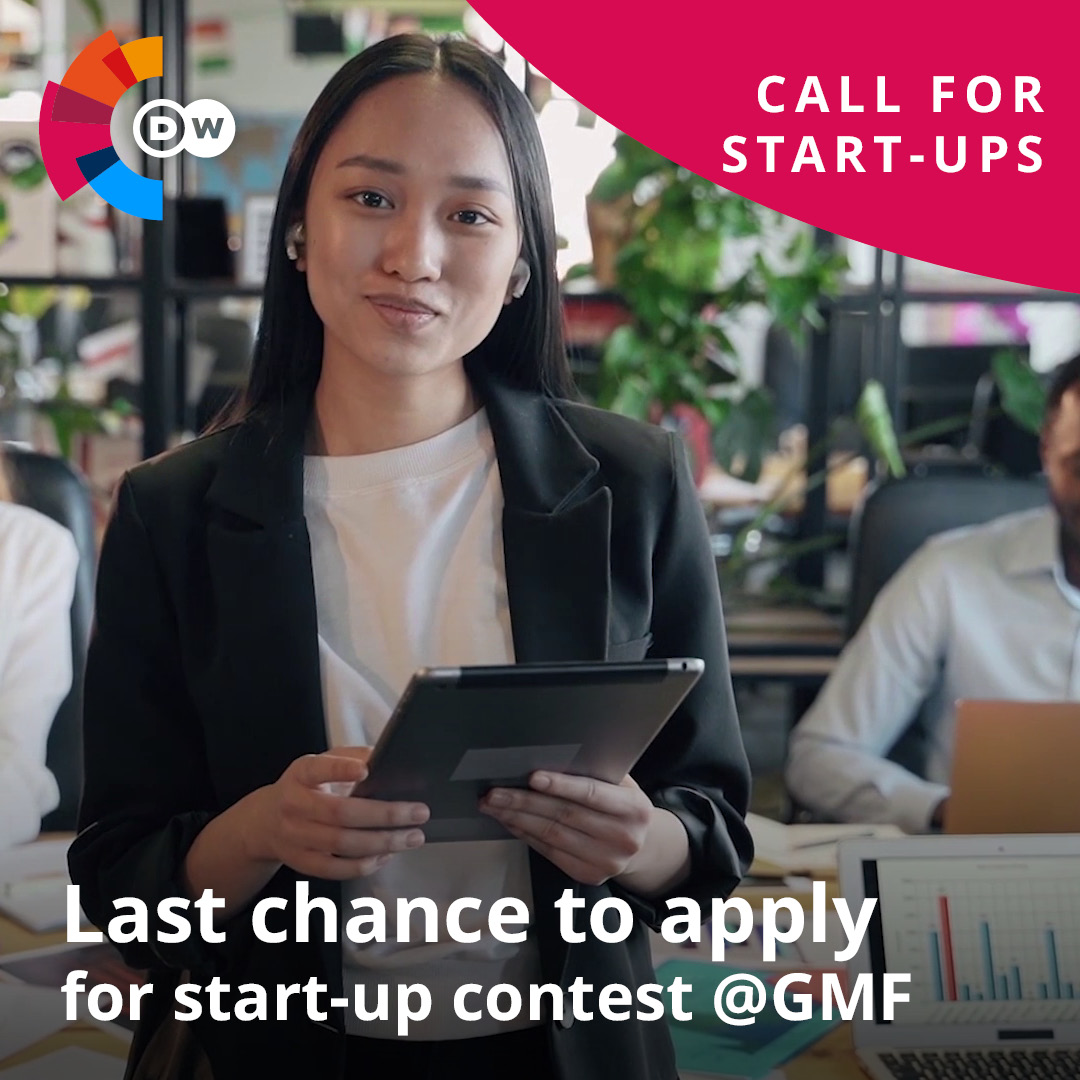 DW_GMF's tweet photo. 🚨 Only 4 more days to apply! 🚨

The deadline for the start-up contest @ GMF is the coming Monday (April 17).

👉🏽 https://t.co/ssTt3dLjKE https://t.co/OP7OT8thsy