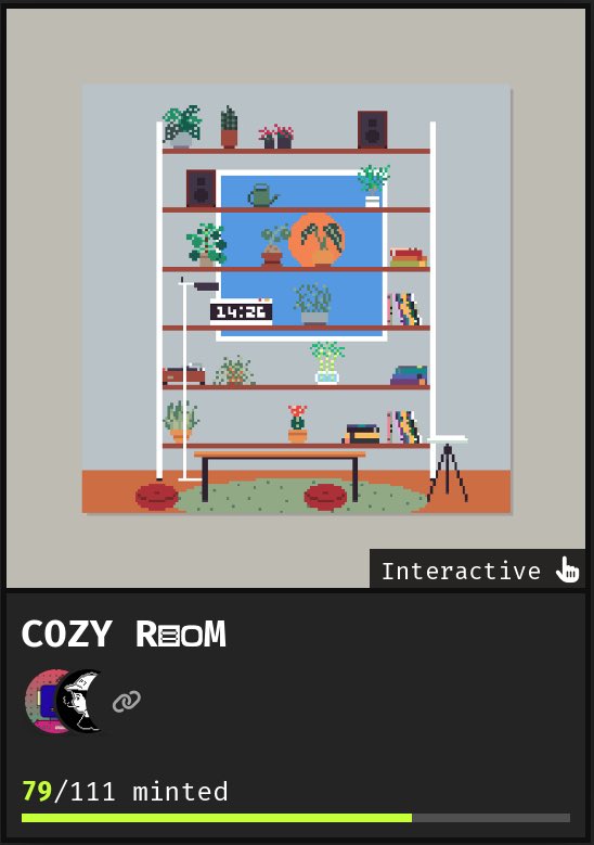 SHOWADOT ☮ on Twitter "RT PWITHTHEONE P1.js Minting Update • COZY