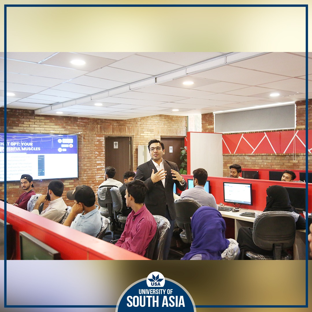 AminaKh21060673's tweet photo. "Unlock a world of knowledge with ChatGPT - your Al-powered conversation partner!" #universityofsouthasia #sirsohaibanwar #ChatGPTtraining #wbsprogram @SidraKh28022478 @KabirKh41722359 @USALahore @DhillonAreeba @Fatimakhurram06 @alinamudassar4 https://t.co/XATvszlJqJ