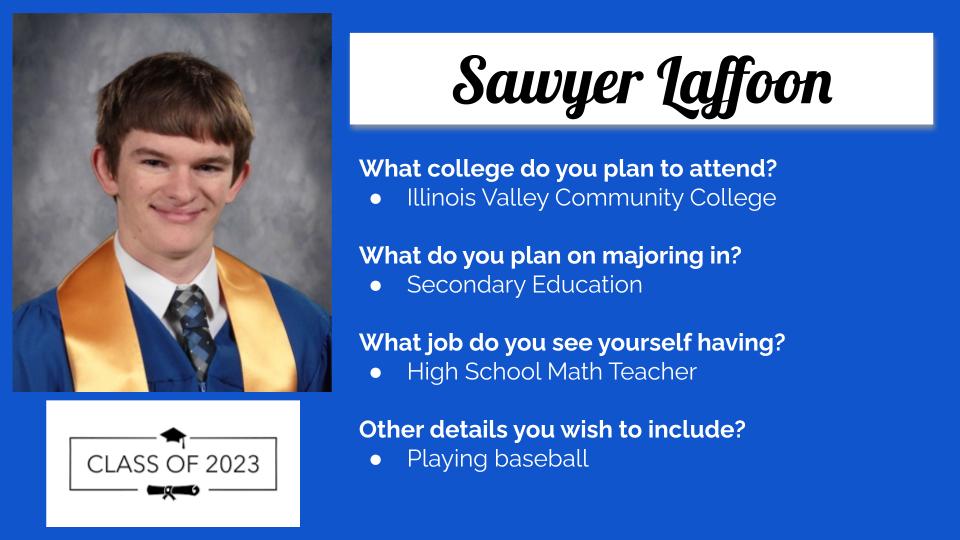 Milford_HS's tweet photo. Senior Spotlight: Sawyer Laffoon
Best of Luck and Congratulations, Sawyer!
#MHSBearcatNation https://t.co/S5BT8QpXo4