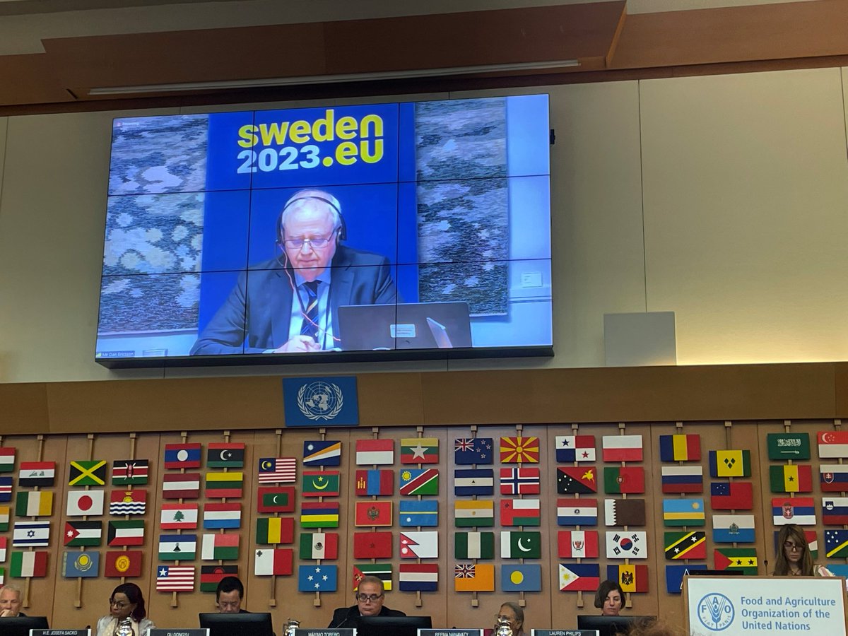 SwedenUN_Rome's tweet photo. 📸State Secretary Dan Ericsson speaking at the launch of @FAO SOFA report on the Status of Women in Agrifood Systems.
👩‍🌾Sweden firmly believes that sustainable, resilient food systems and agriculture depend on the empowerment of women and gender equality.

#LetsGrowEquality https://t.co/VmPQoeImlc