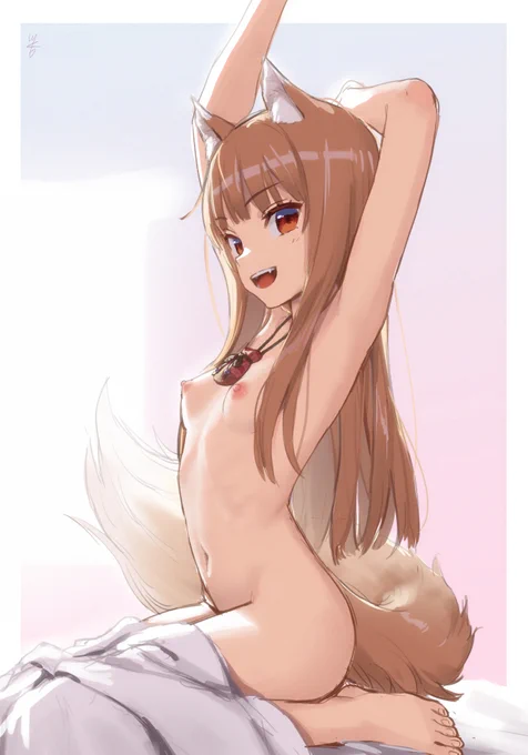 ホロのお腹が描きたかった 
