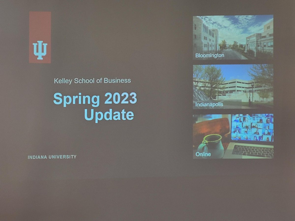 anrklein's tweet photo. Appreciate the opportunity to share updates on Vision 2024 and the IU 2030 strategic plan w/ the @KelleyIndy Deans Council last night. I am so grateful for all this council has done to support Kelley &amp; the @IUPUI campus as a whole, especially during this time of transition. https://t.co/a4TDCqDtS8