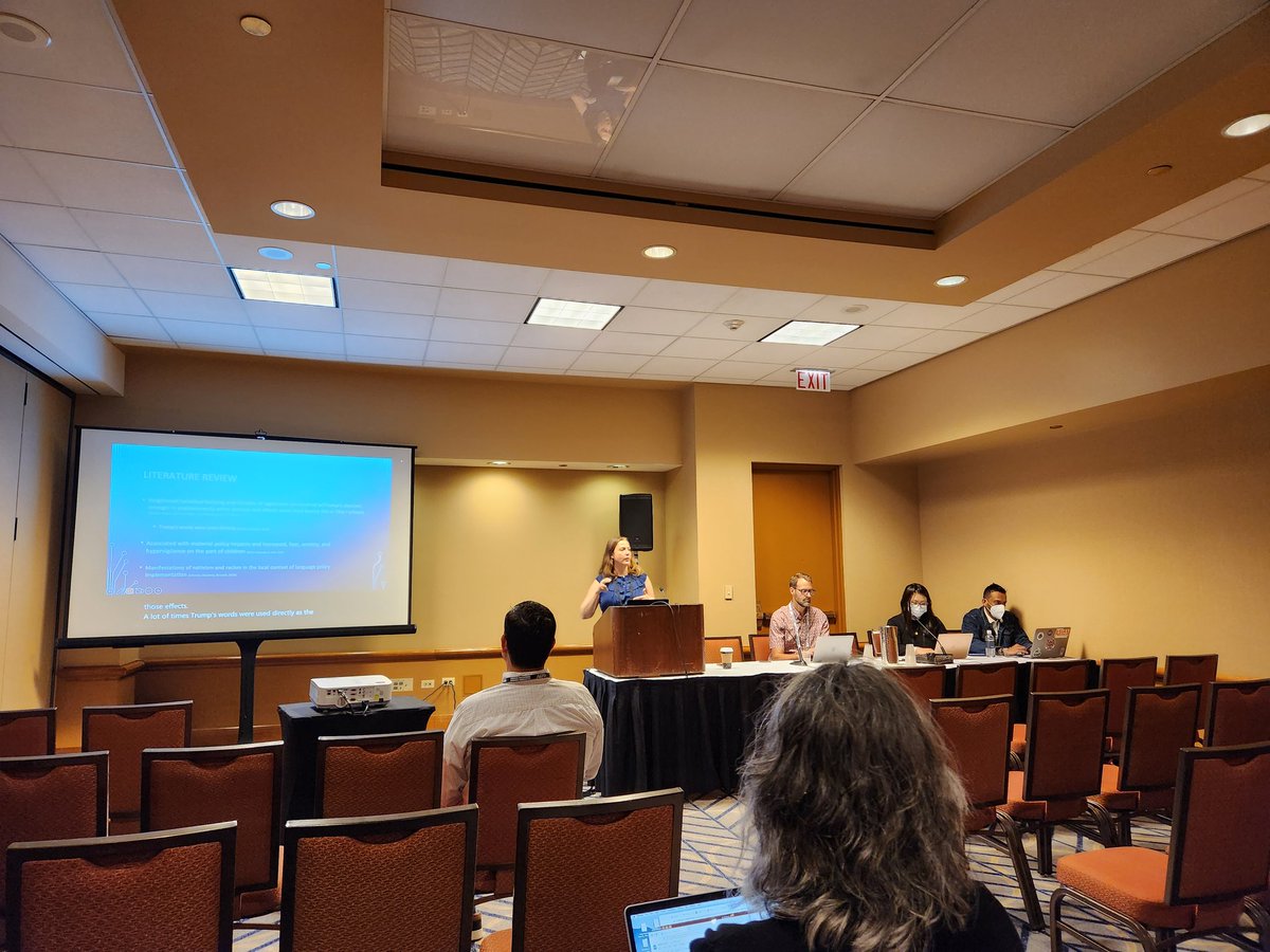 cv_teach's tweet photo. @AERA_BerSig presentations are underway!
Photo- Language Perspectives: Ideologies, Programs, and Awareness Paper Session. https://t.co/8f8fkwe1Xt