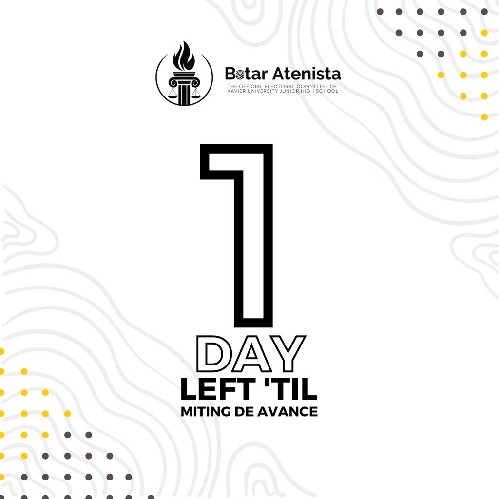 BotarAtenista's tweet photo. Are you ready to vote? ☑️

Ateneans, there is only one day left ‘til the Miting De Avance arrives! We are now getting close to filling up our online ballots but before that, let us grab the chance to get to know more about our official running candidates. https://t.co/5qxZw5d2fw