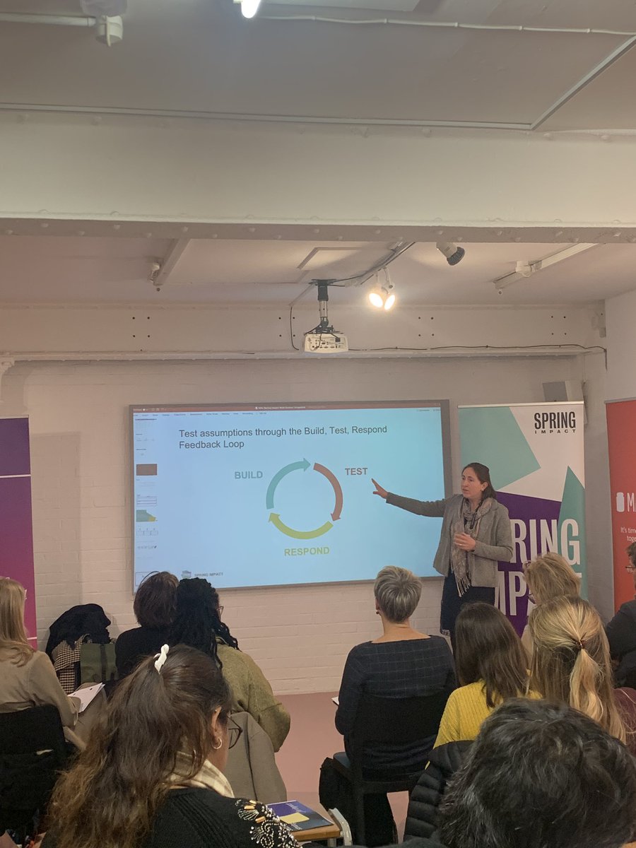 SpringImpact's tweet photo. So excited to kick-start our #GettingThereFaster session with the brilliant teams at 100x Impact Accelerator & @Harambee4Work at the @marmalade_io festival today! We’re talking all things #leanimpact and exploring the radical ways social ventures can scale impact faster. https://t.co/v3S2tmX50W