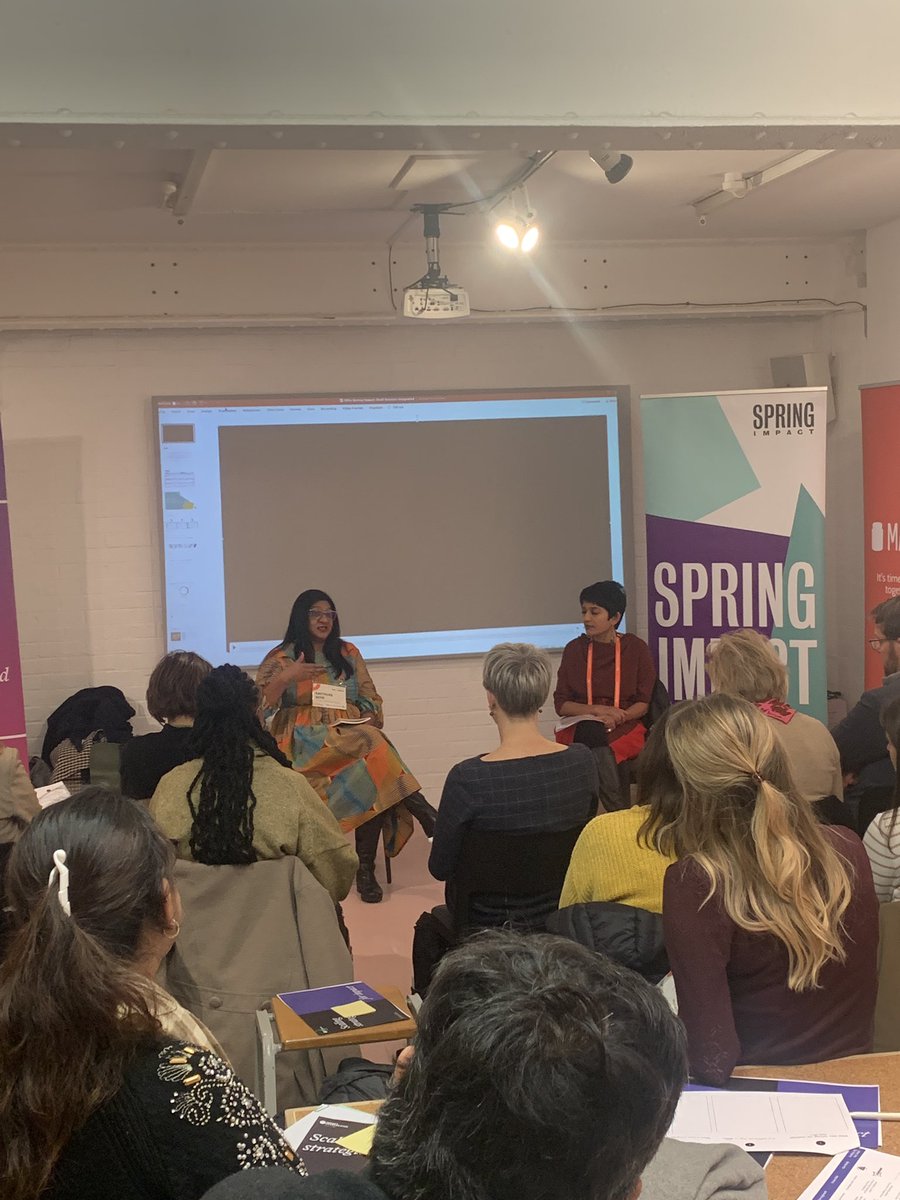 SpringImpact's tweet photo. So excited to kick-start our #GettingThereFaster session with the brilliant teams at 100x Impact Accelerator & @Harambee4Work at the @marmalade_io festival today! We’re talking all things #leanimpact and exploring the radical ways social ventures can scale impact faster. https://t.co/v3S2tmX50W
