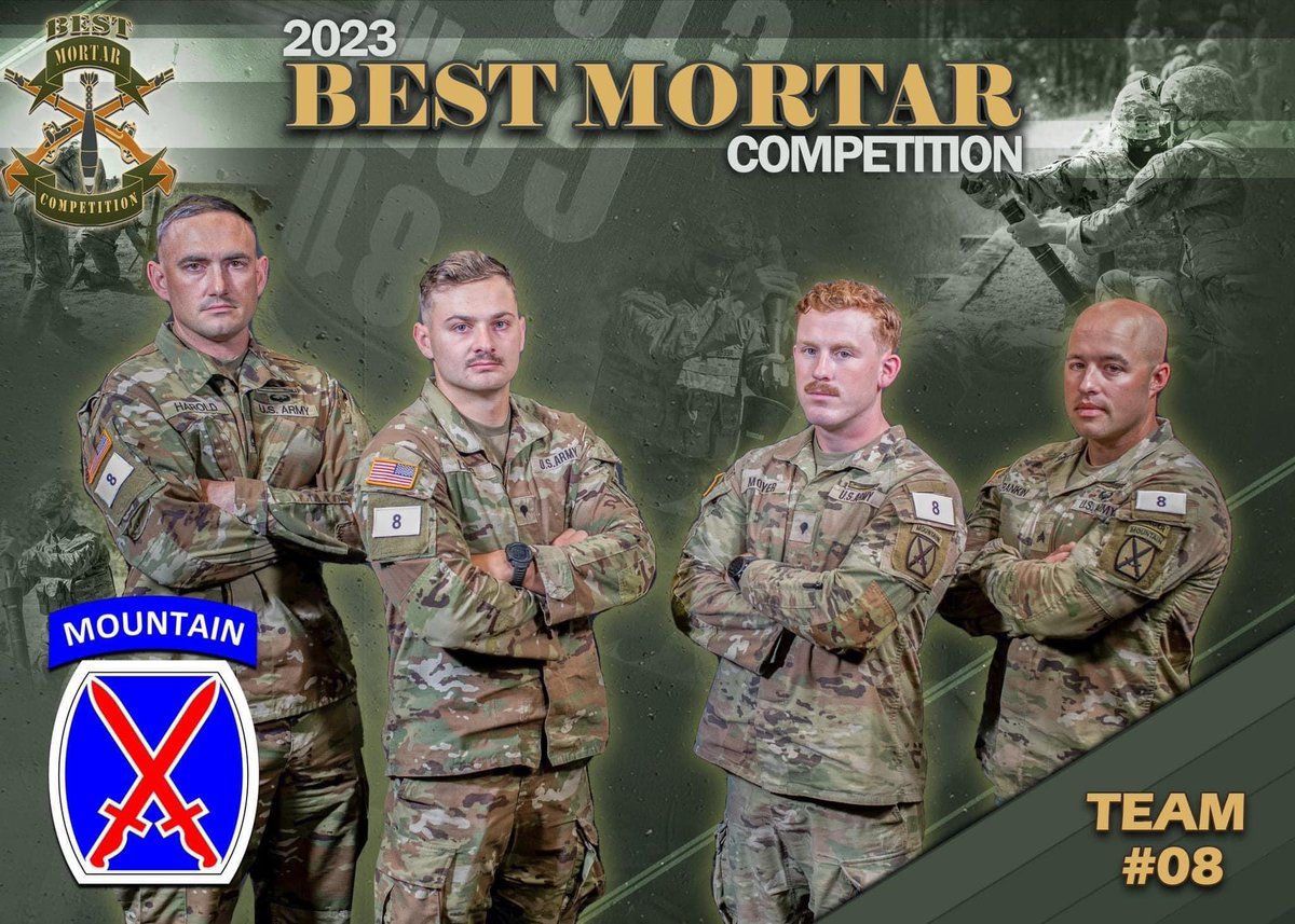 Best of luck to Team 8 as they compete in the Best Mortar Competition! @3_10MTNPatriots @JRTCandFortPolk