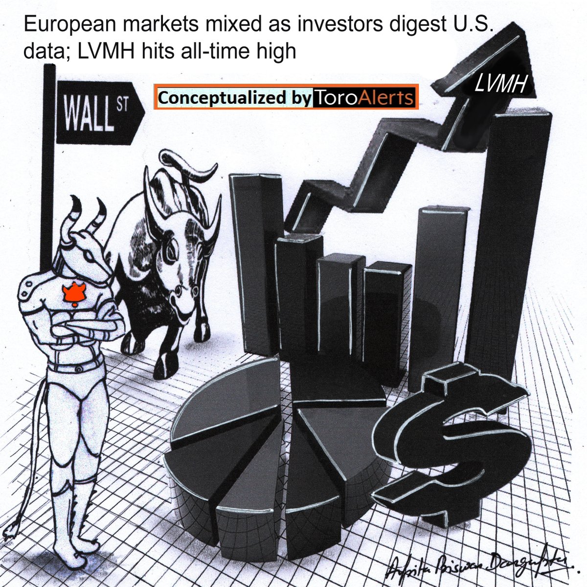 European markets mixed as investors digest U.S. data; LVMH hits all-time high
#hits #hit #europeanmarkets #europeanmarket #alltimehigh #mixed #toroalerts #ToroAlertsAI #ai #art #cartoon #line #artist #artwork #arte #artistsoninstagram #artoftheday #instaart #artesanía #artline