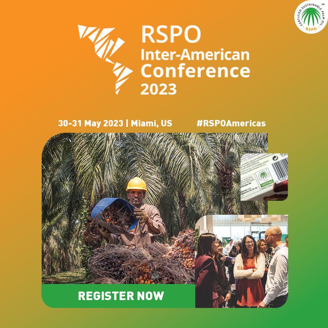Join us at the RSPO Inter-American Conference for:

🗨️Thought-provoking discussions on palm oil
👥Opportunities to network with 300 people
✅Insights &amp; updates on RSPO Certification
💡New ideas for a more #SustainablePalmOil supply chain

bit.ly/interamericanc…
#RSPOAmericas