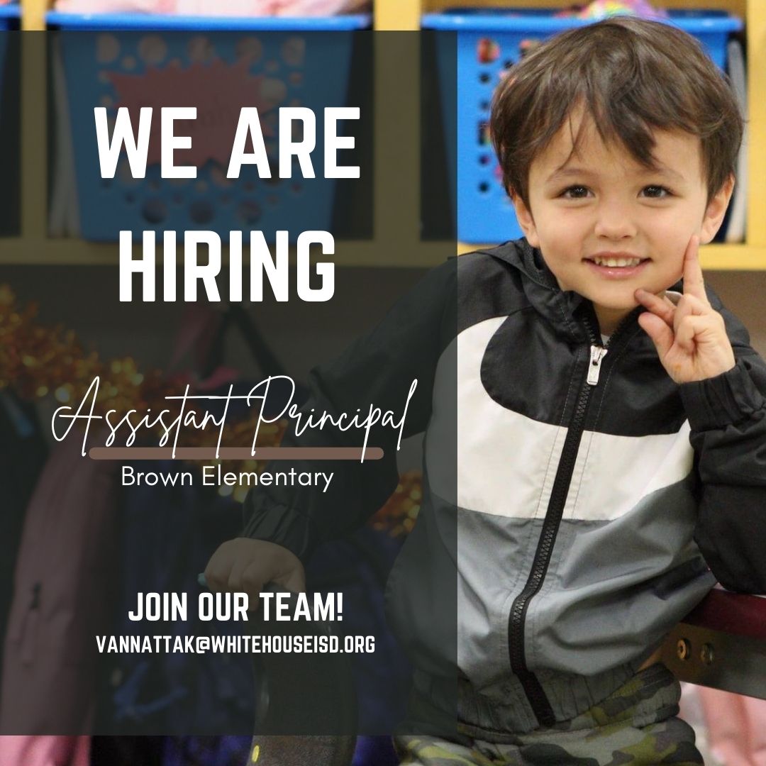 Good morning Whitehouse! Happy Thursday!
We have some big changes taking place and we need your help. We're looking to add some great people to our administrative staff. If you know someone who would make a great addition to our team, send them our way!