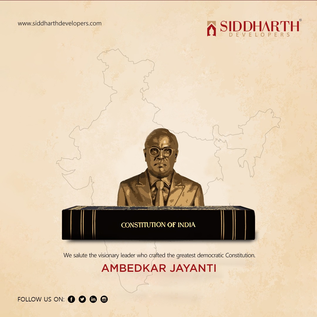 siddharthdevhyd's tweet photo. We honour the Father of our Constitution for crafting a democratic constitution that protects citizens' rights. #AmbedkarJayanti

#Siddharth #SiddharthDevelopers #Ambedkar #JaiBhim #fatherofconstitution  #brambedkar #AmbedkarStatue #hyderabadambedkarstatue  #bhimraoambedkar https://t.co/Bot7t8FIK1