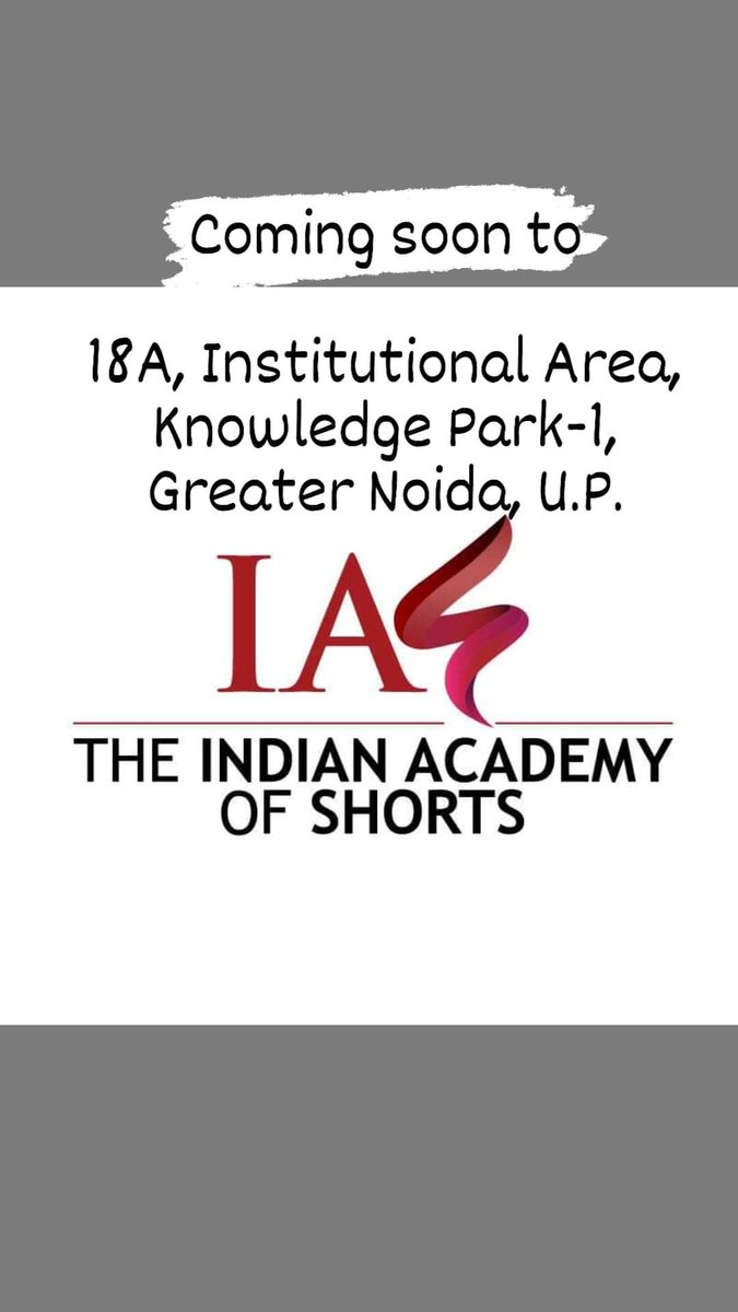 @iashorts is #comingsoon to #greaternoida with exciting professional #weekendcourses
#watchthisspace
#filmmaking #offlineclasses #advertisingfilmmaking #publicrelations #documentary #shortfictionfilm #mobilejournalism #podcastproduction #digitalphotography #contentcreation