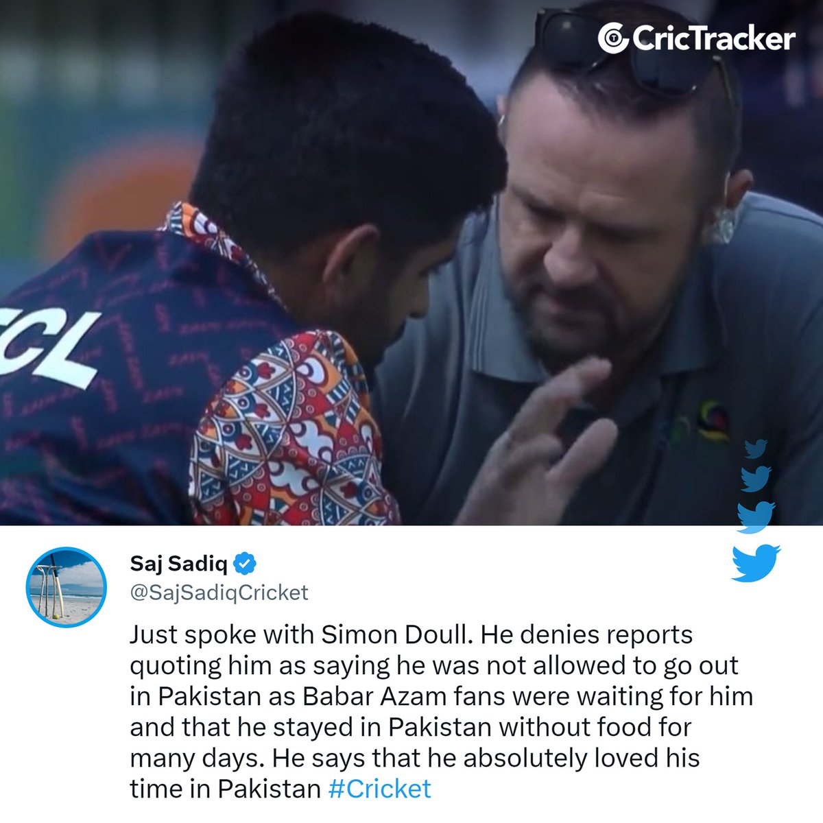 Simon Doull has denied all the reports of him feeling like a jail in Pakistan during PSL.

#SimonDoull #BabarAzam #PCB