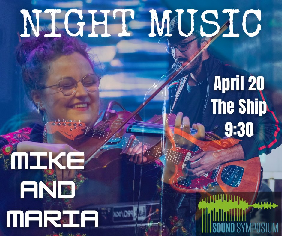 SoundSymposium's tweet photo. It's Night Music time again! Featuring @ReggieMorales92 and Maria Cherwick. Bring an instrument for the open jam!
#soundsymposium #nightmusic #improvmusic #newfoundland #stjohns #hiphop #experimentalmusic https://t.co/ckyRyVJlqS