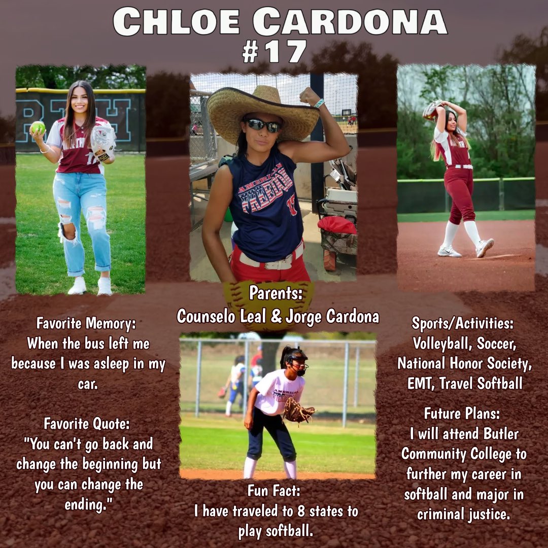 Senior Week for our Steer Softball 🥎 🤘🏽
Senior Spotlight: Chloe Cardona