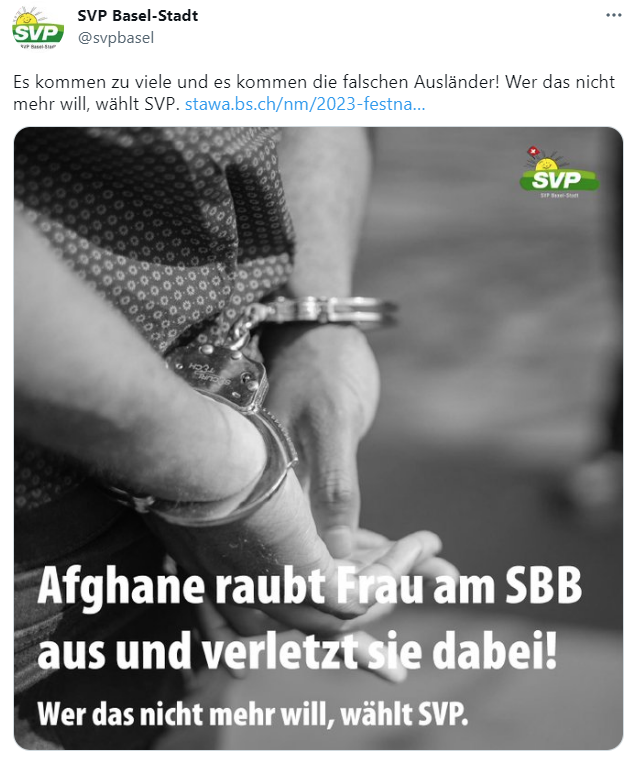 Für die SVP "am" Basel lässt sich bestimmt ein gut integrierter Afghane finden, der Deutschunterricht gibt!