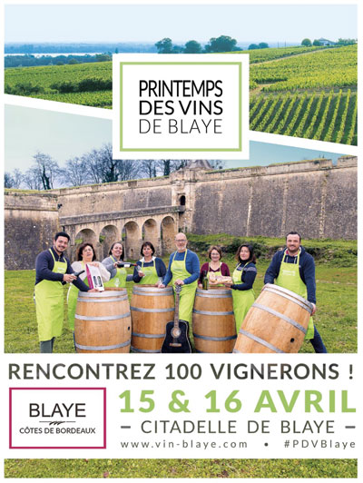 ChlaLevrette's tweet photo. Nous vous donnons rendez-vous les 15 et 16 avril prochains pavillon 3 stand E4 dans la Citadelle De Blaye pour le Printemps des Vins de Blaye !
#printemps #printempsdesvins #PDVblaye #pdvb #vin #wine #winetime #winelovers #wineoclock #winetasting #bordeauxwinelovers #blayewine https://t.co/8GgzXhs3Ee
