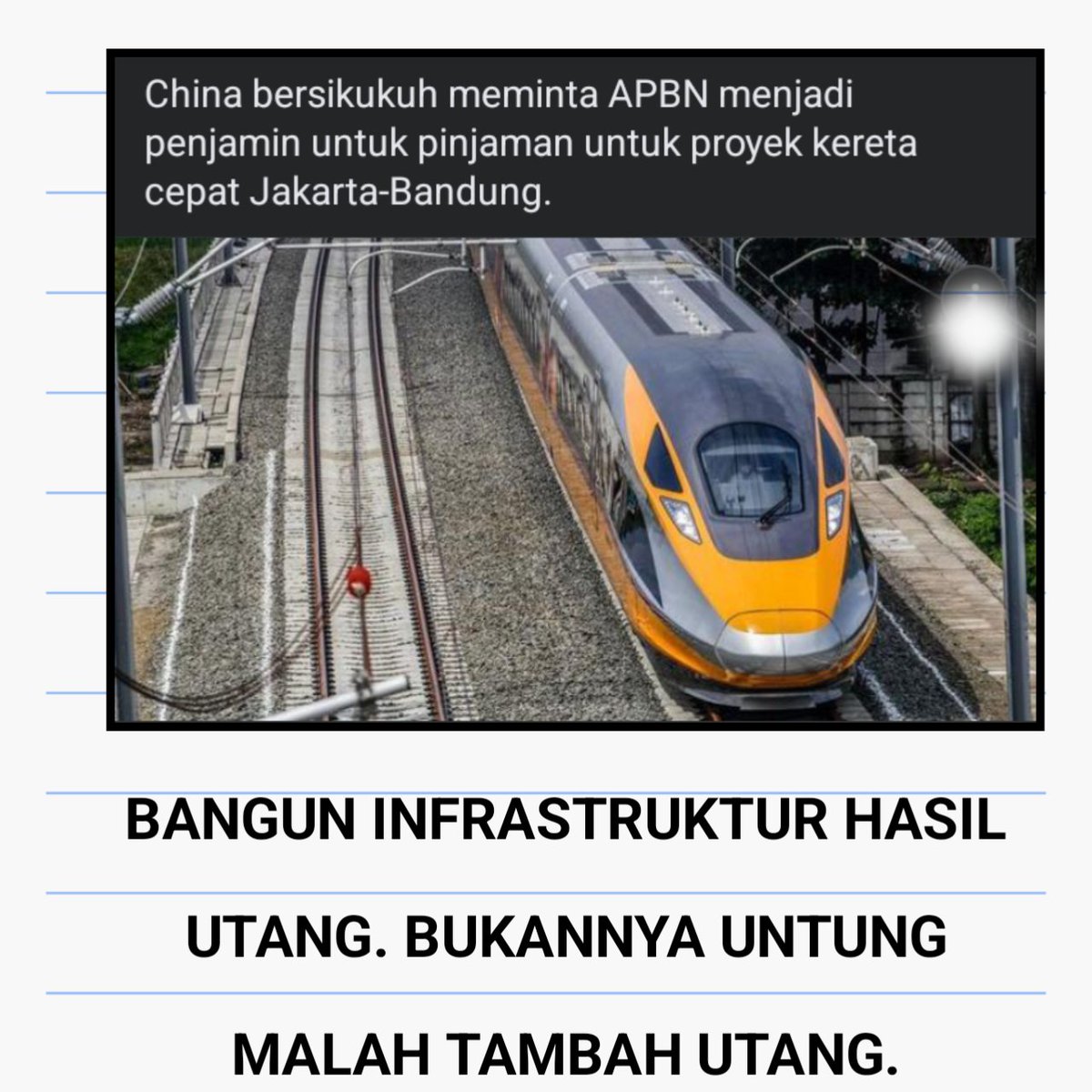 shopiesul's tweet photo. Jaminan APBN semua diatur oleh china, ini akibat cara pikir sumbu pendek. https://t.co/ELduRF9rm7