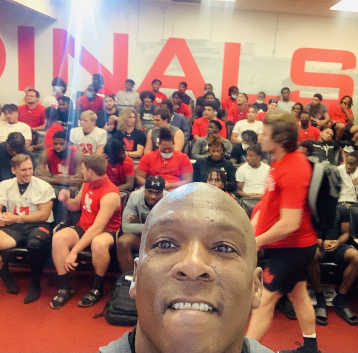 coachcordova's tweet photo. If our society could be a microcosm of a football locker room it would be a better place.  #HEATT🔥 https://t.co/bFTDSbl5si