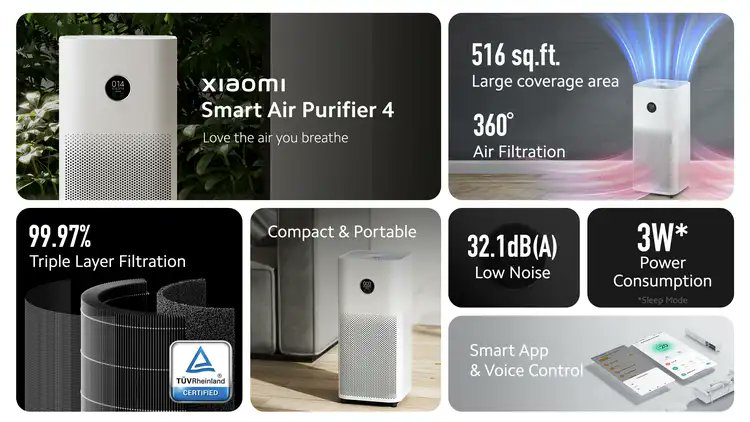 alvintse's tweet photo. Breathe easy with #XiaomiSmartAirPurifier4! 🌬️ 
With 360-degree filtration, it ensures clean air in every corner of your home | Starting at Rs.13,249

#SmarterLiving https://t.co/8hkV0YDMl6