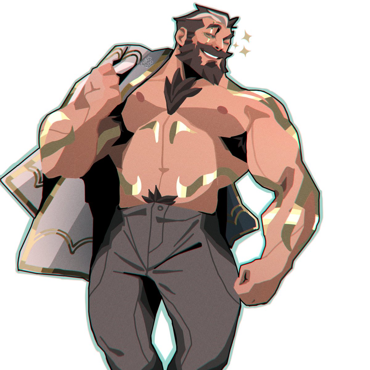 "New looks same hot stuff with charming smile.~"