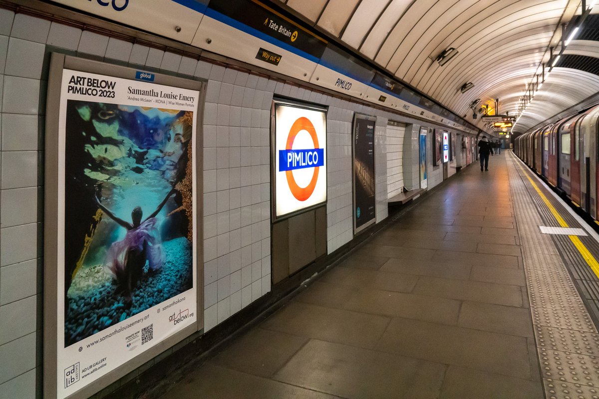 adlibgallery's tweet photo. Here's a look at some of the billboard posters from the first campaign at #pimlico tube station in #london

@ArtBelow @adlibgallery

Thank you to @cazenovecapital for sponsoring some of the posters

 #adlibgallery #artbelow #pimlico #tatebritain #contemporaryart #londonartscene https://t.co/mHwrLkc4Te