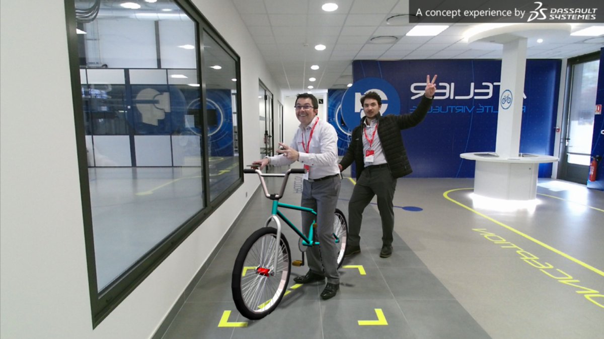 bikEpic3DS's tweet photo. I tried a bike in #AugmentedReality during the experiential track at #CampusFab. Come and try this #3DCustomization #3DEXPERIENCE and learn how #IndustrieDuFutur bridges experience and on-demand manufacturing. A #ConceptExperience by @3DSfrance's #3DEXPERIENCELab https://t.co/VhRtJEVIMz