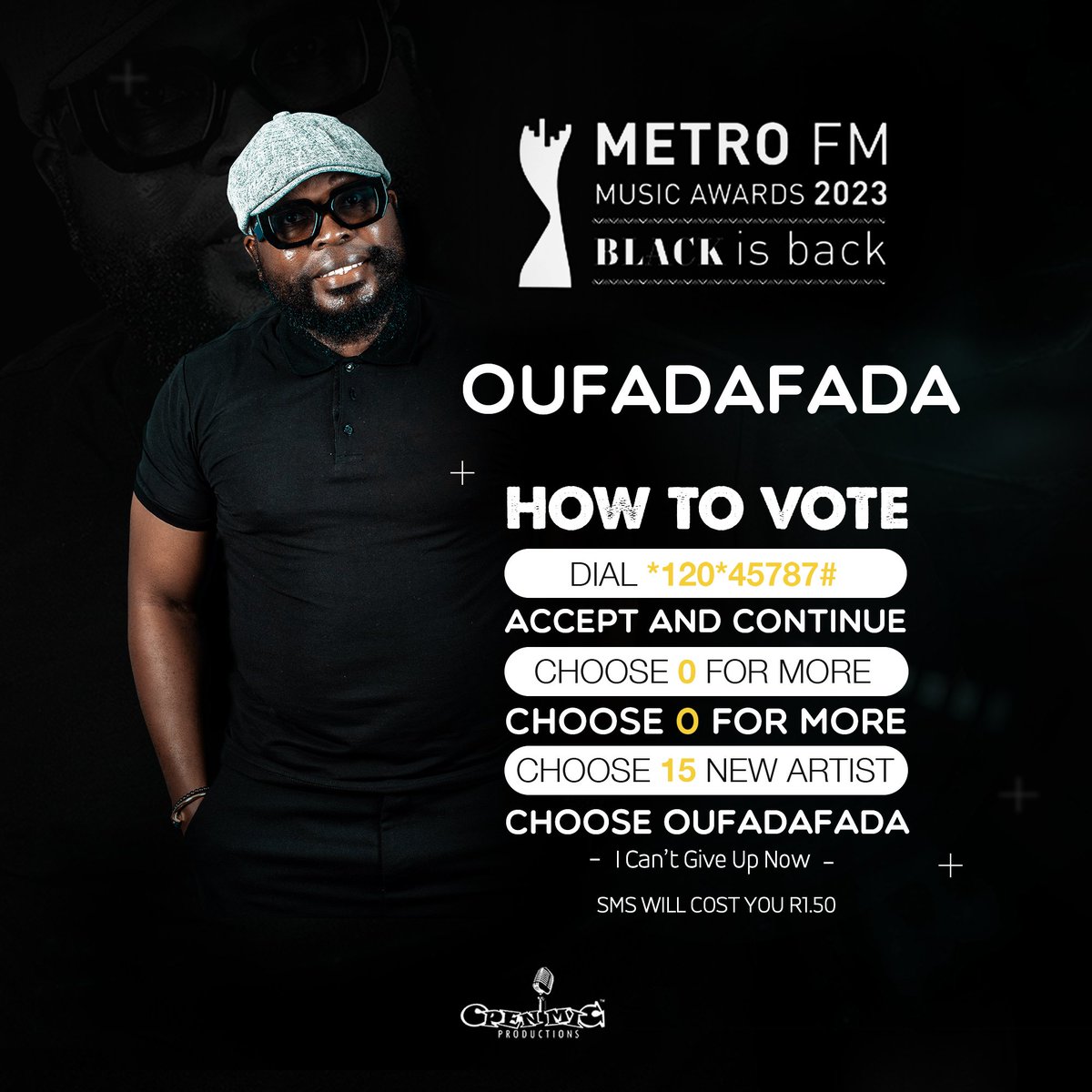 Please Vote @Oufadafada ➡️ Category 15 ➡️ Best New Artist #MMA23 #TeamKaGana #ICantGiveUpNow
