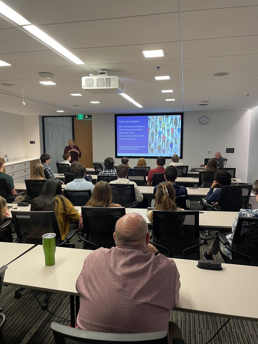 Learning from the legend herself! Thank you Glenda Miller <a href="/Black_Veatch/">Black_Veatch</a> for showing our students how to give an effective presentation. <a href="/BVCAPS/">@BVCAPS</a> <a href="/NetworkCAPS/">CAPS Network</a>