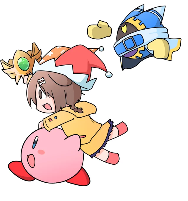 今回の周年イラストに参加させていただきました!昔からカービィ好きだったのでころさんがやってくれてうれしかった!ころさん4周年おめでとうございます集合絵ほんと素晴らしいので是非見てください!!! 