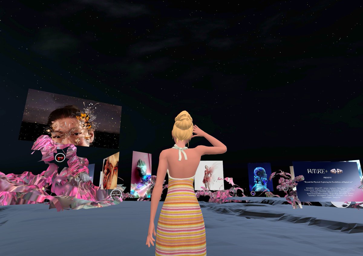 formlessedition's tweet photo. Immerse yourself in this FUTURE+ exhibition in a spatial installation by RED-EYE. 🤩 Explore 🔎 and interact 🖼️ with our artwork and 27 other artists in stunning detail. Follow our journey through the possibilities of digital art. 🌠
#Metaverse #web3 #nftNYC #digitalfashion https://t.co/SPaKgtJMXO