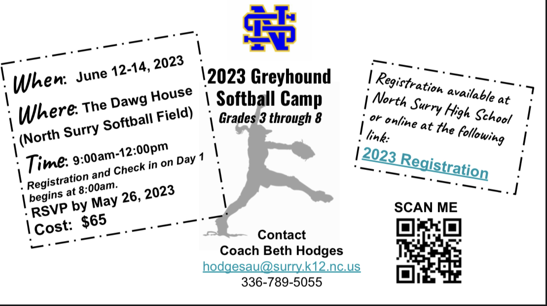 northsurrysb's tweet photo. North Surry Softball Camp
June 12-14, 2023 https://t.co/ZlbAzGDRBe
