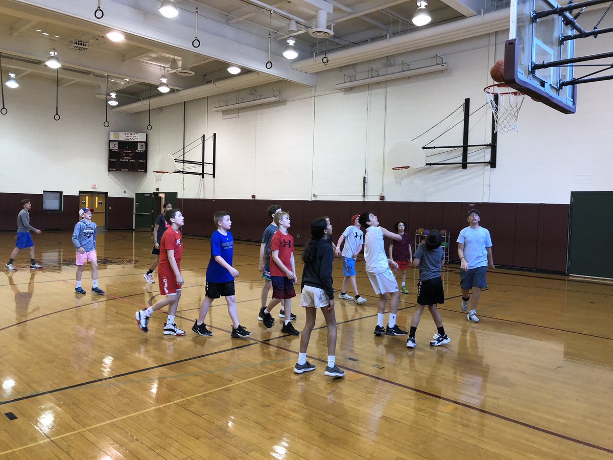 Students being active getting their brains ready before IAR testing during open gym. <a href="/WeAreDeerPath/">Deer Path Middle School</a> #LFmoments