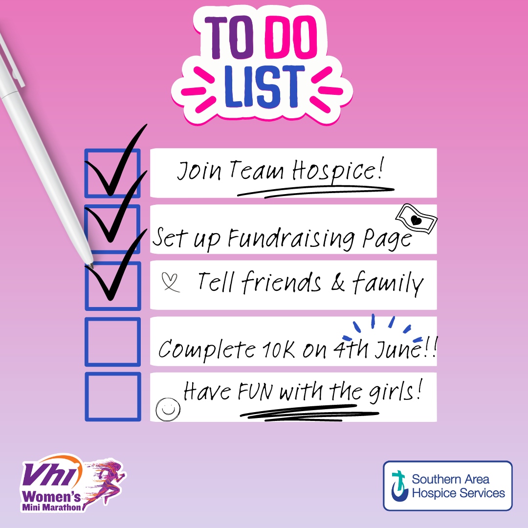 hospiceSAHS's tweet photo. **LIMITED SPACES LEFT ON BUS!**
Is signing up to join Team Hospice at the Vhi Womens Mini Marathon on your to-do-list? 📷

Why not get it ticked off today and join us on Sunday 4th June!

https://t.co/WE9EIosmYm

#vhiwmm #teamhospice https://t.co/JRYksv14cR