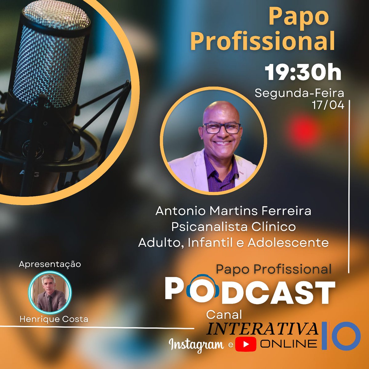 17/04 segunda-feira 19:30