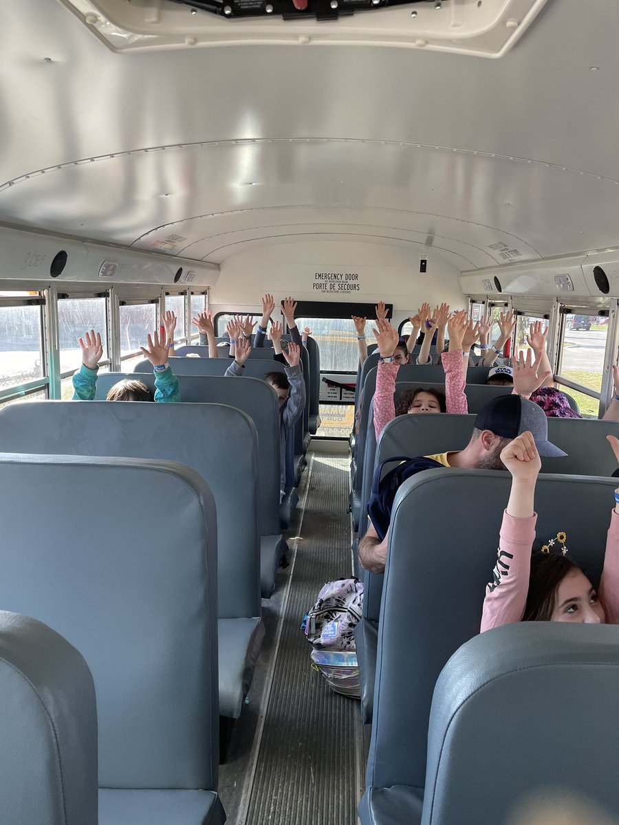 On our way to Wye Marsh! A fantastic day for outdoor learning!!