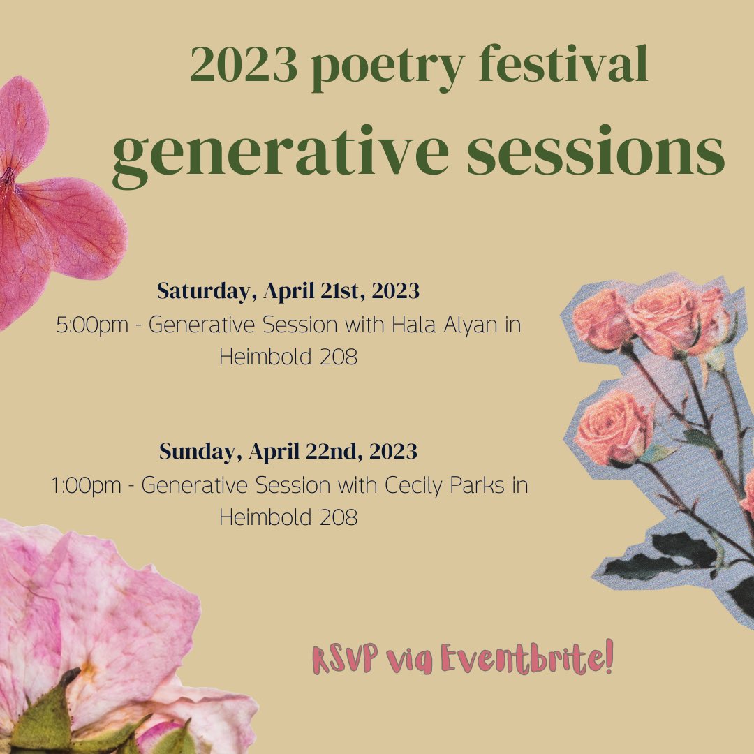 slcpofest's tweet photo. Have you heard about our upcoming generative sessions yet? We’re so excited! 
 
—
🔎 Don’t forget to sign up via the Eventbrite link in our bio https://t.co/fXWW0AiP2j