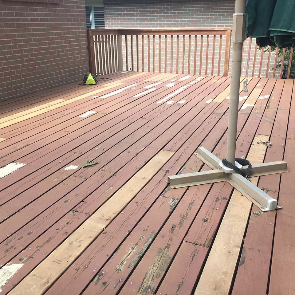 DeckGoose's tweet photo. What I call a "zombie deck". It's really dead but somehow, it's still able to function. Probably should call it "Frankenstein deck" but zombies are popular. 🤣Older couple on a tight budget who were selling to downsize. Delivered the needed results on budget. https://t.co/ZJBbNaGnwF